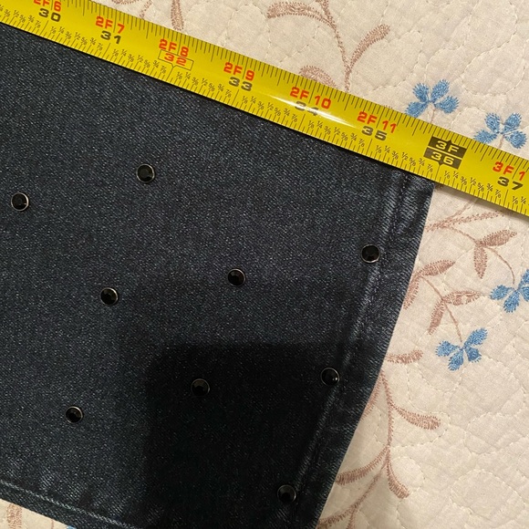 Rhinestoned Skinnygirl Jeans High-Rise Straight Ankle -Size 26/2 - Picture 10 of 12